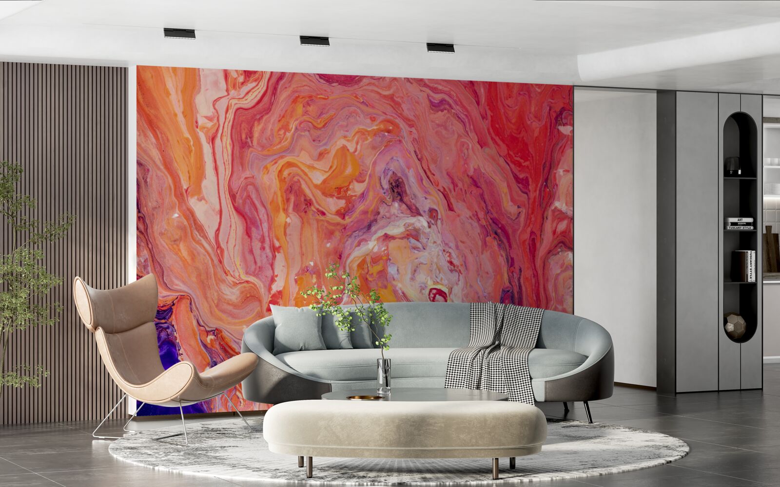 Фотошпалери колірні градієнтні потоки