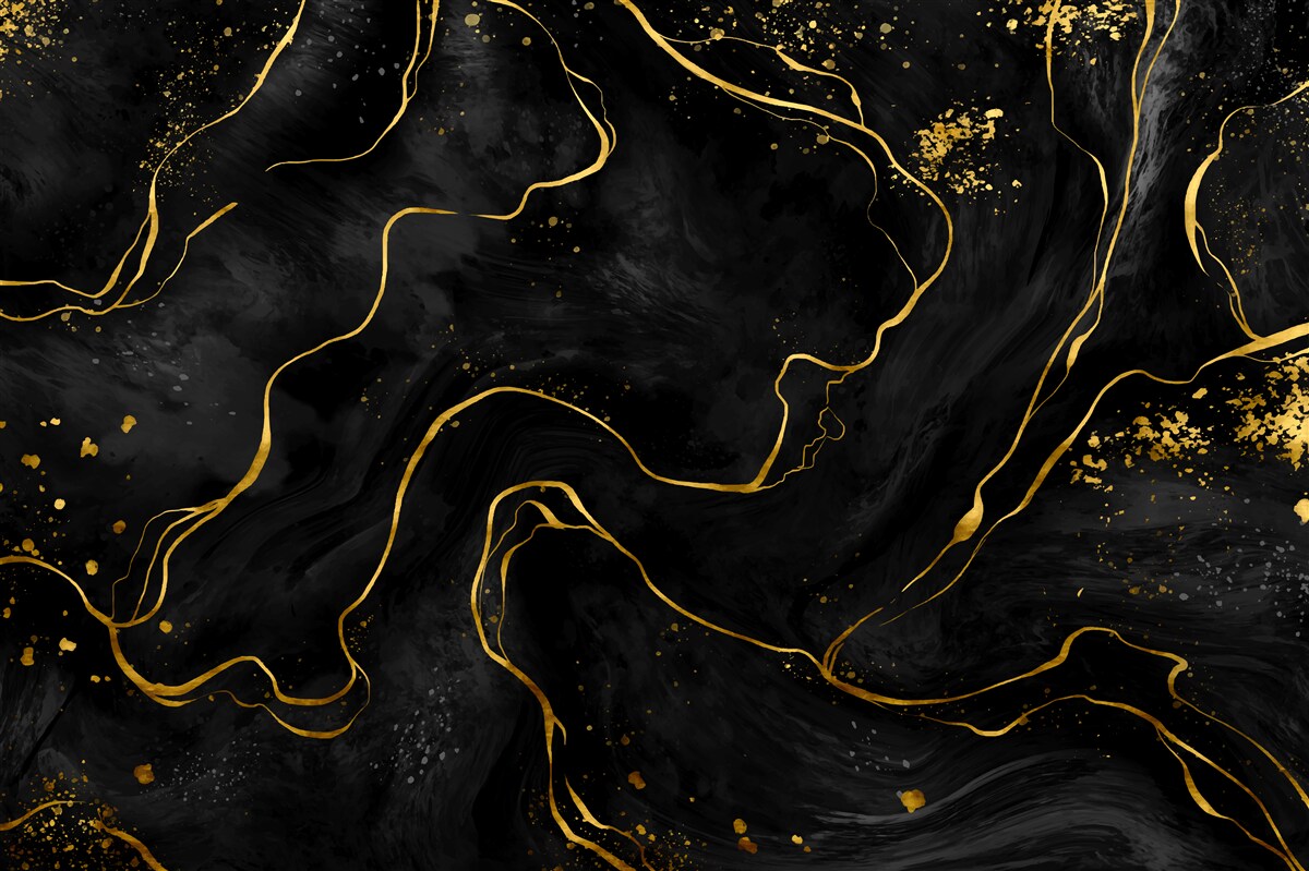 Фотошпалери мармурове тло у відтінках чорного та золотого
