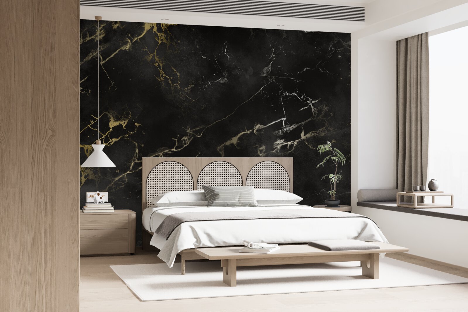 Фотошпалери візерунок з чорного мармуру