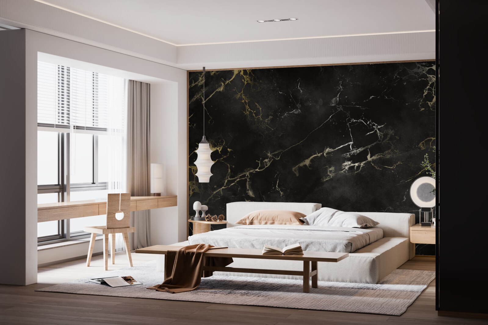 Фотошпалери візерунок з чорного мармуру