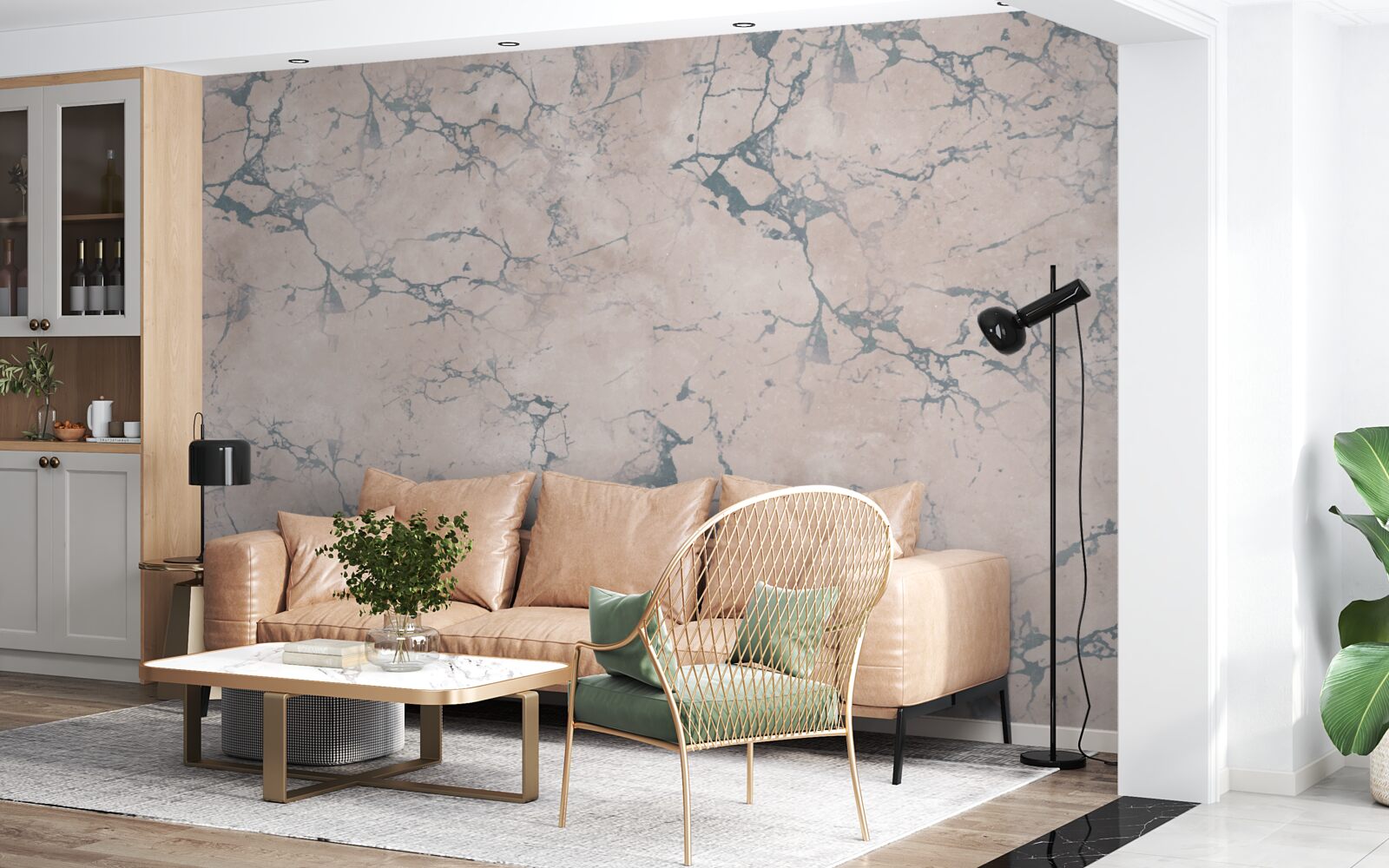 Фотошпалери легка мармурова текстура