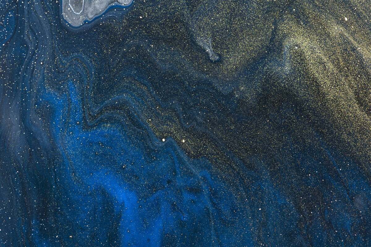 Фотошпалери синьо-золотий пил