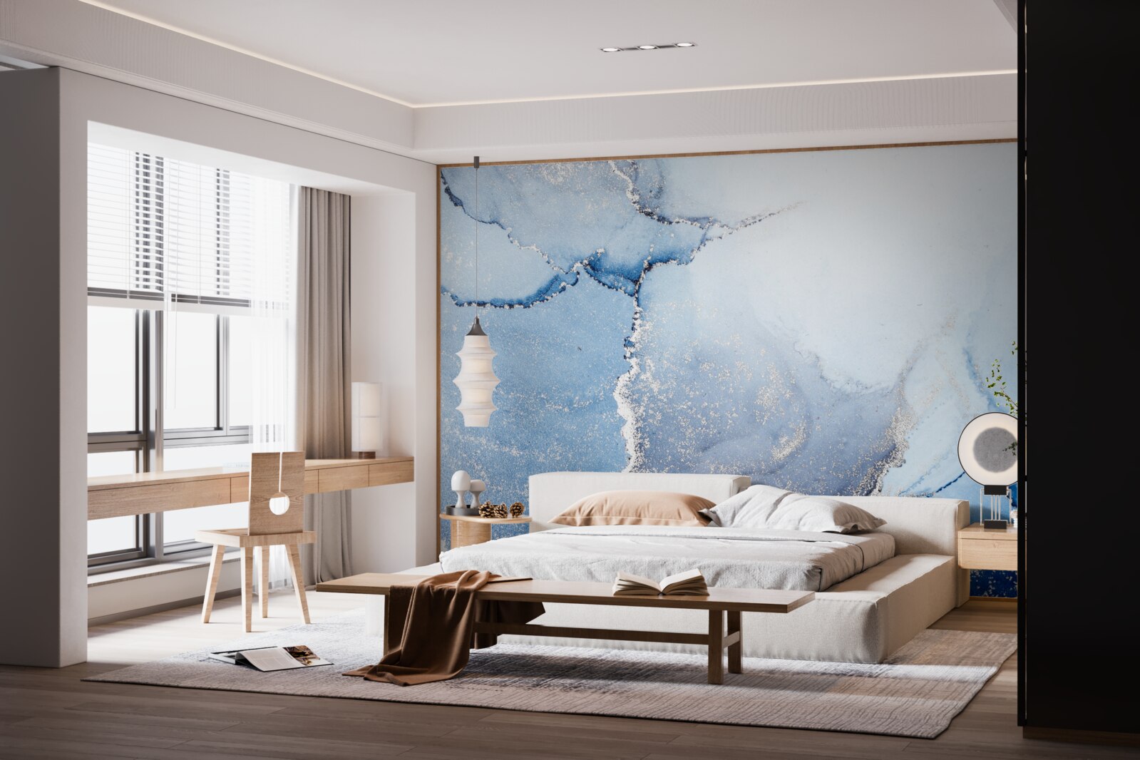 Фотошпалери абстрактний фон у ніжно-блакитних тонах