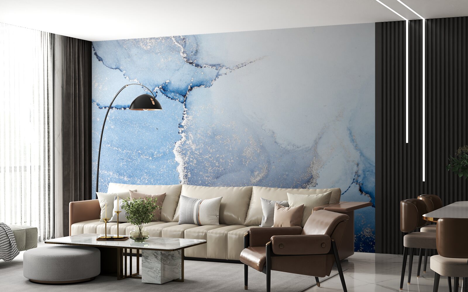 Фотошпалери абстрактний фон у ніжно-блакитних тонах