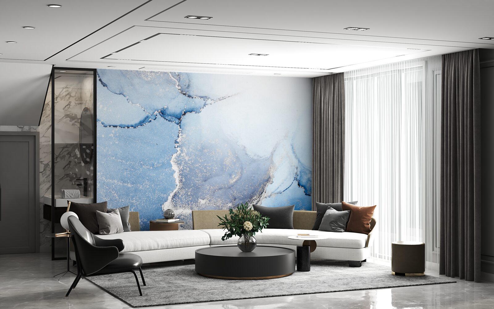 Фотошпалери абстрактний фон у ніжно-блакитних тонах