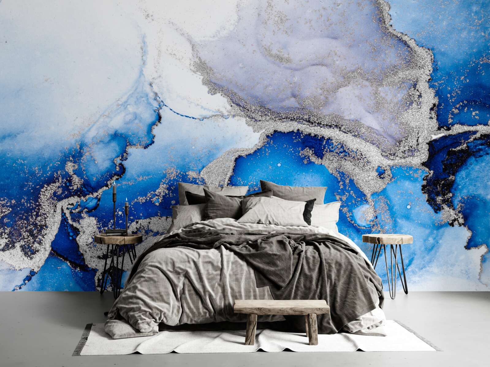 Фотошпалери екстравагантний абстрактний фон у синьому відтінку