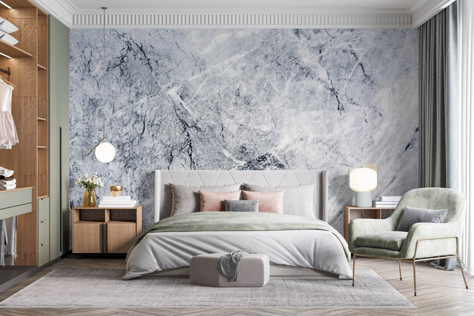 Фотошпалери елегантний сірий мармур