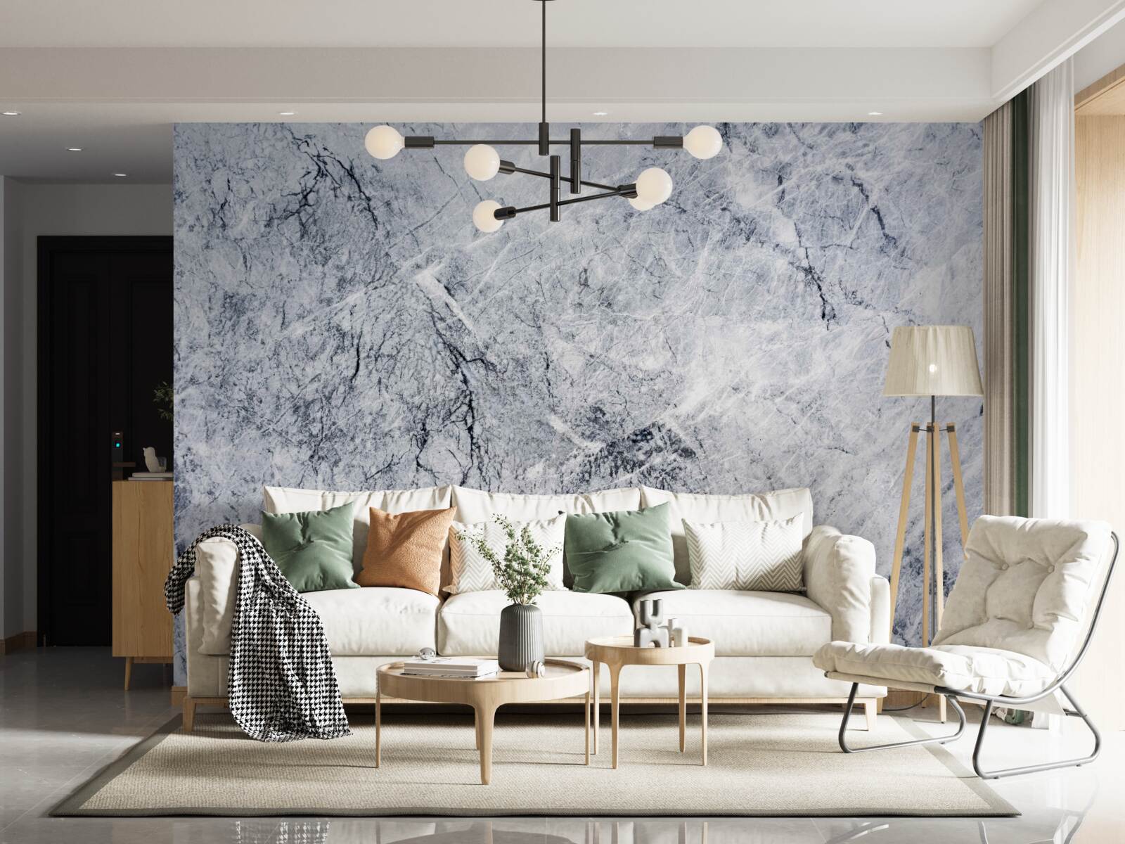 Фотошпалери елегантний сірий мармур