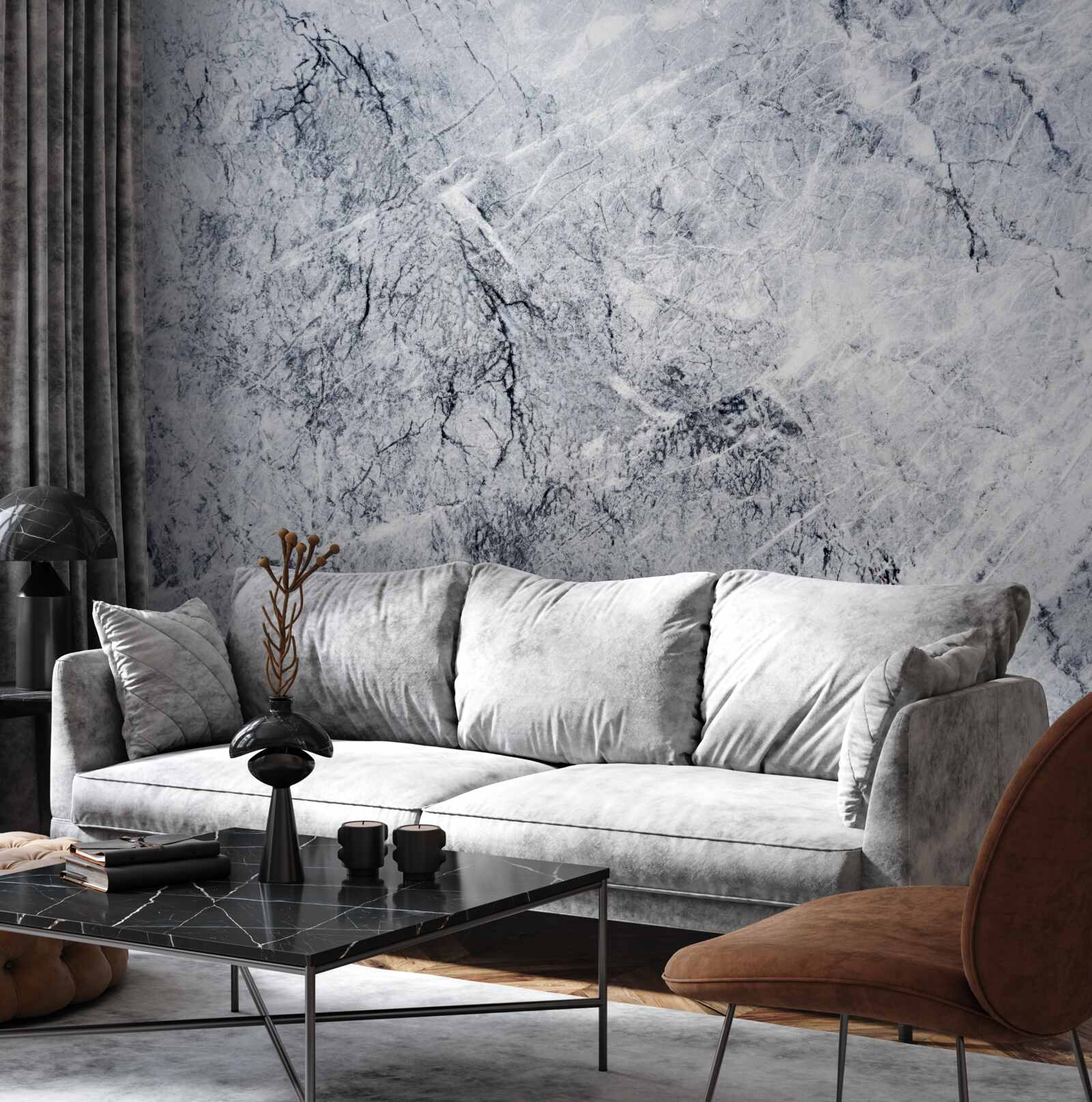 Фотошпалери елегантний сірий мармур