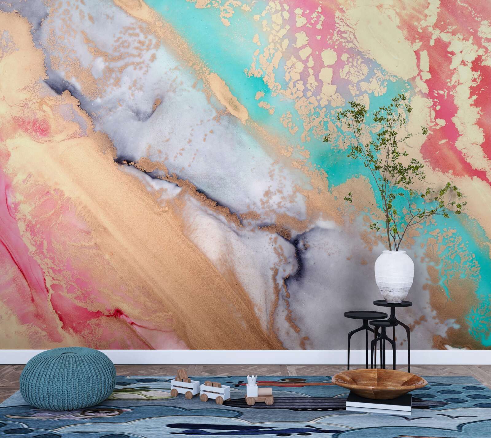 Фотошпалери світлі акварельні чорнила