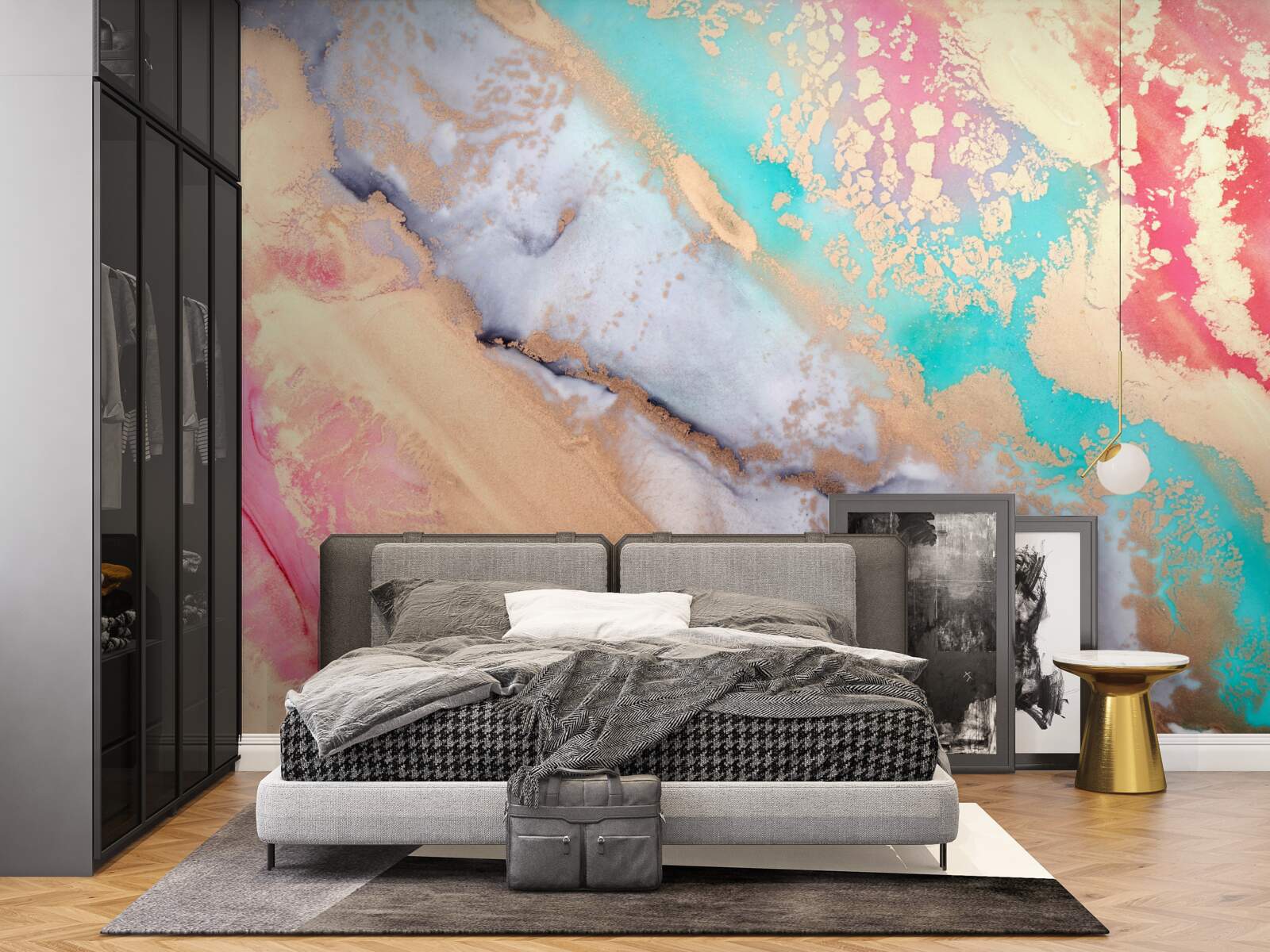 Фотошпалери світлі акварельні чорнила