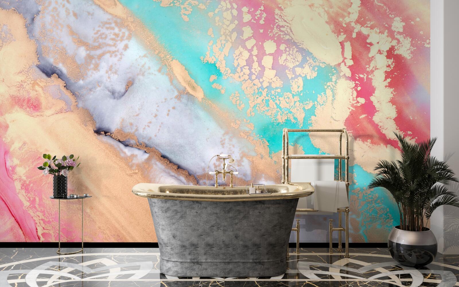 Фотошпалери світлі акварельні чорнила