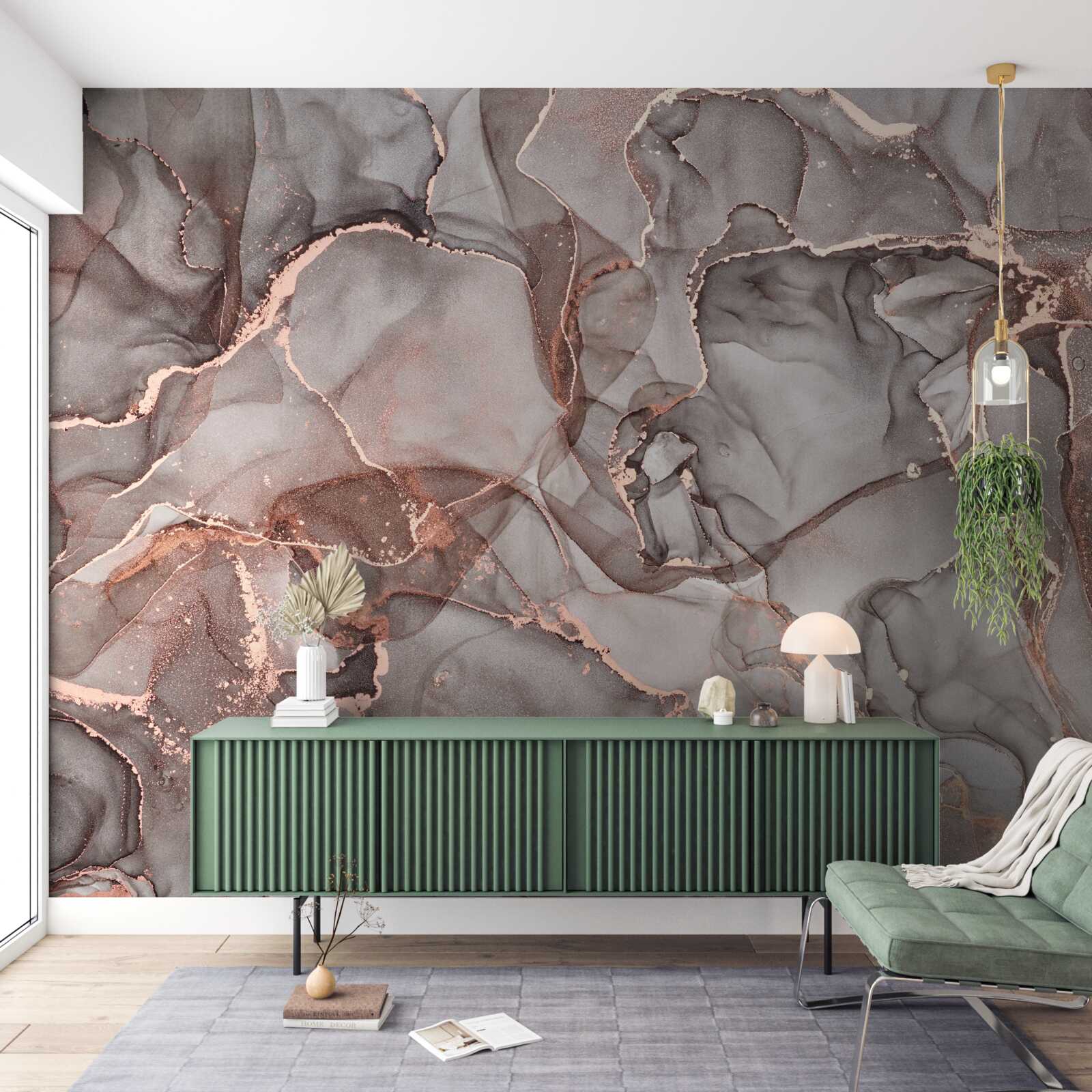 Фотошпалери волога срібляста рідина