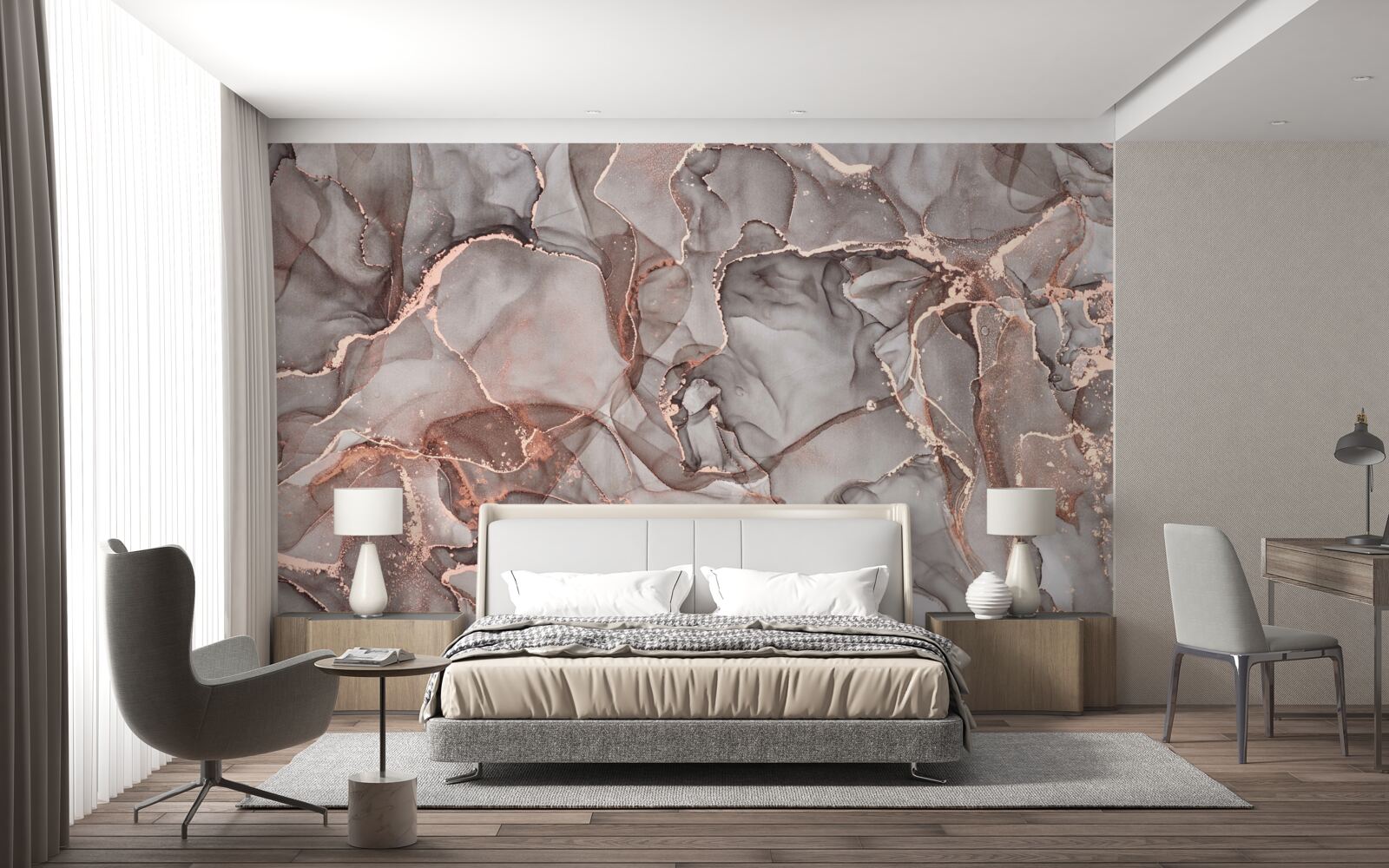 Фотошпалери волога срібляста рідина