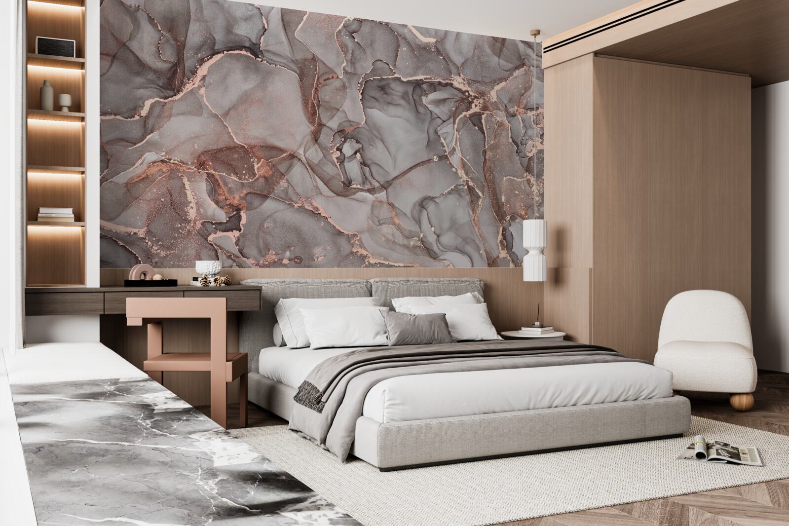 Фотошпалери волога срібляста рідина