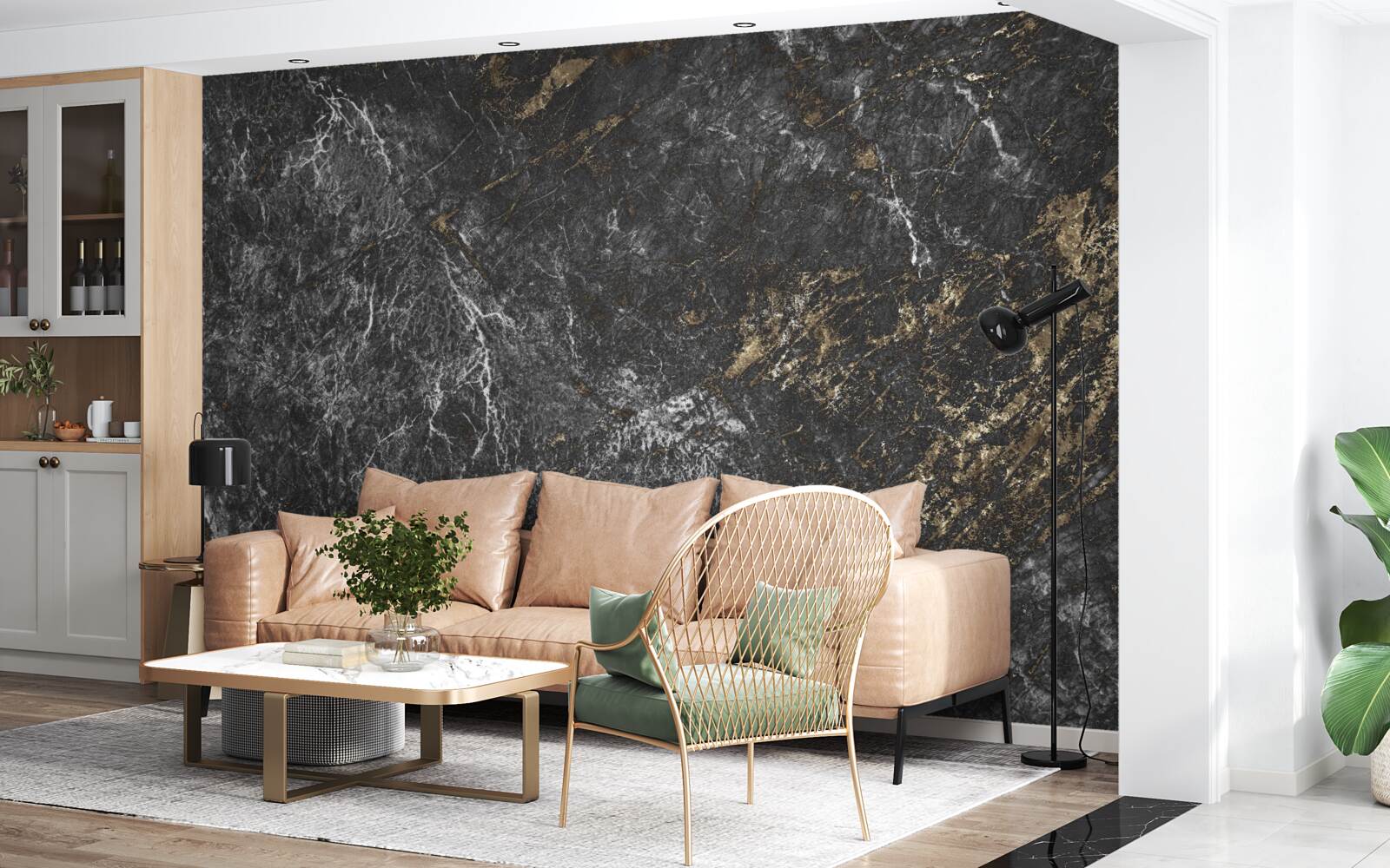 Фотошпалери сірий мармуровий фон