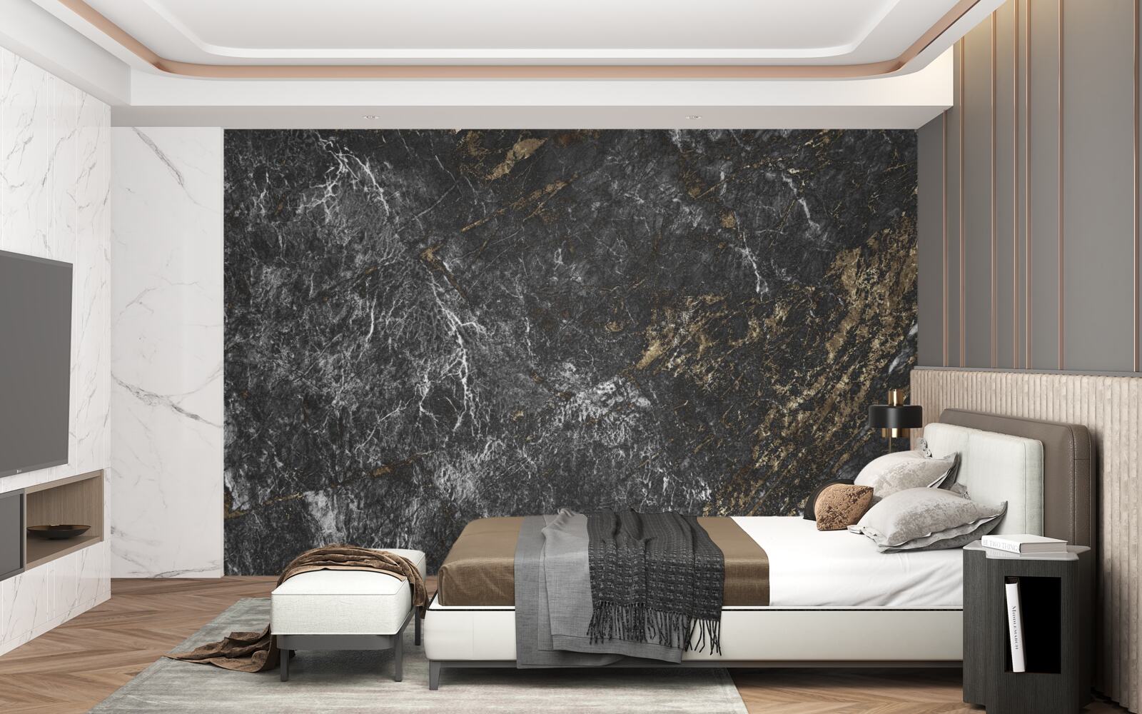 Фотошпалери сірий мармуровий фон