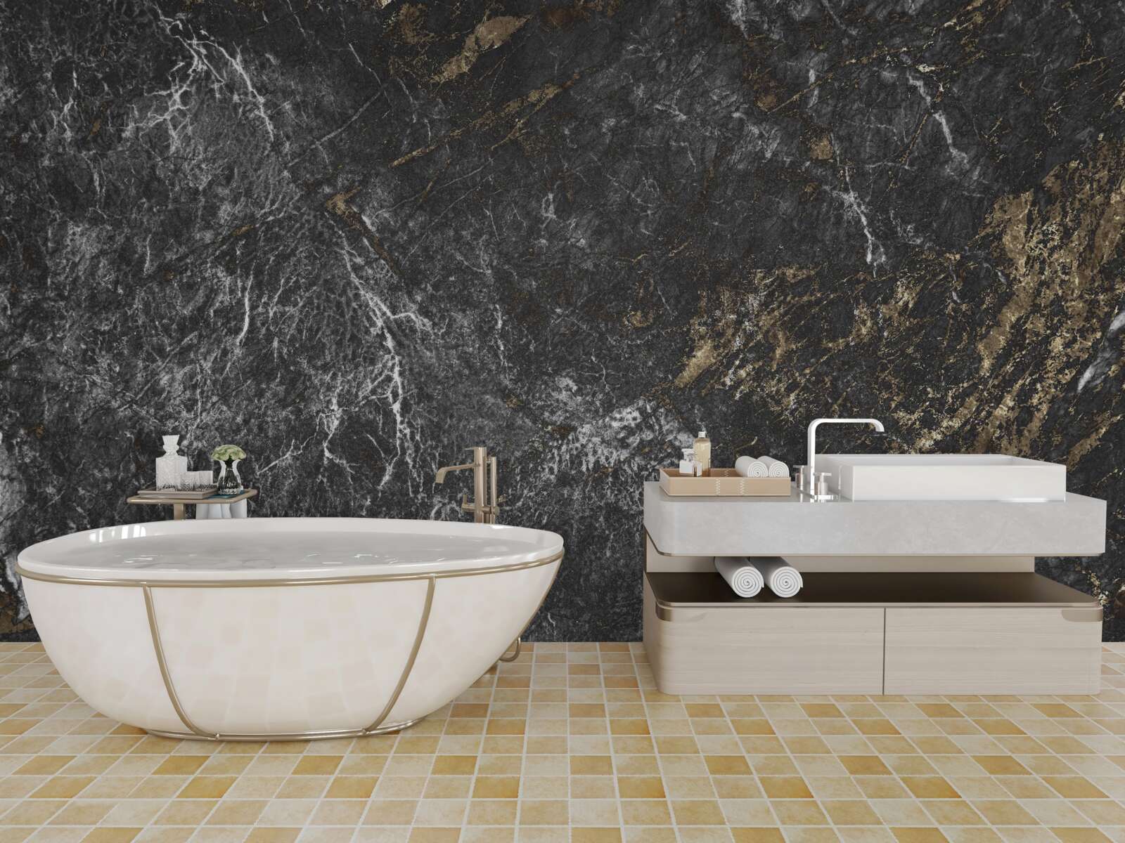 Фотошпалери сірий мармуровий фон