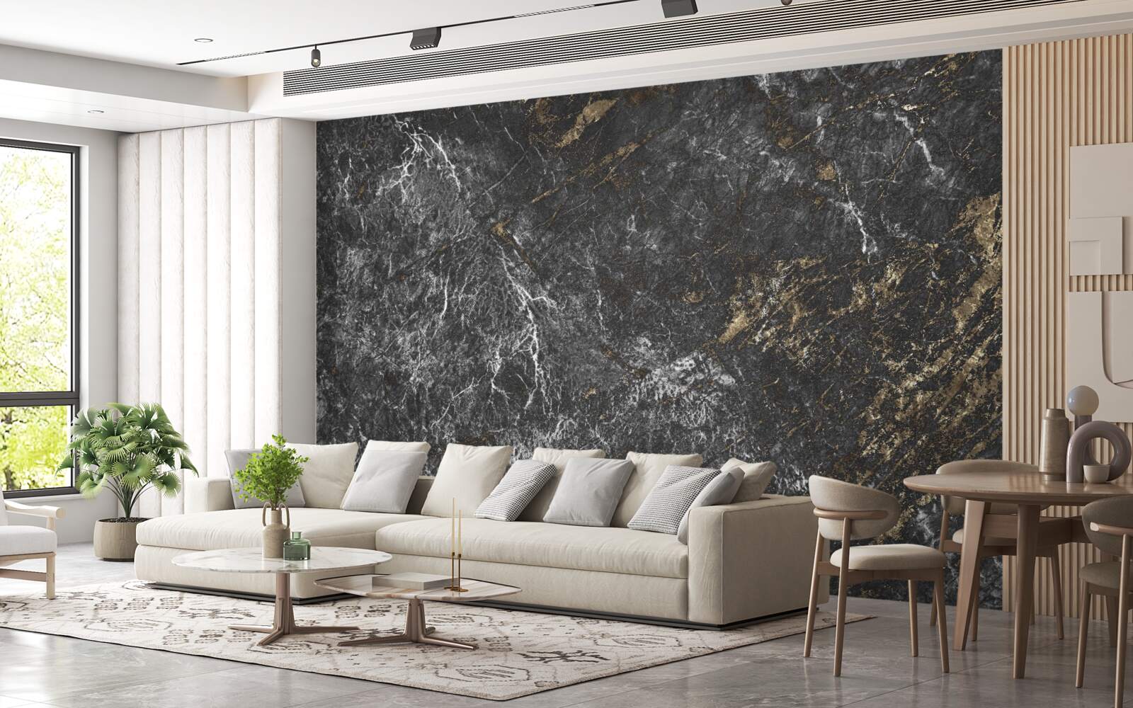 Фотошпалери сірий мармуровий фон