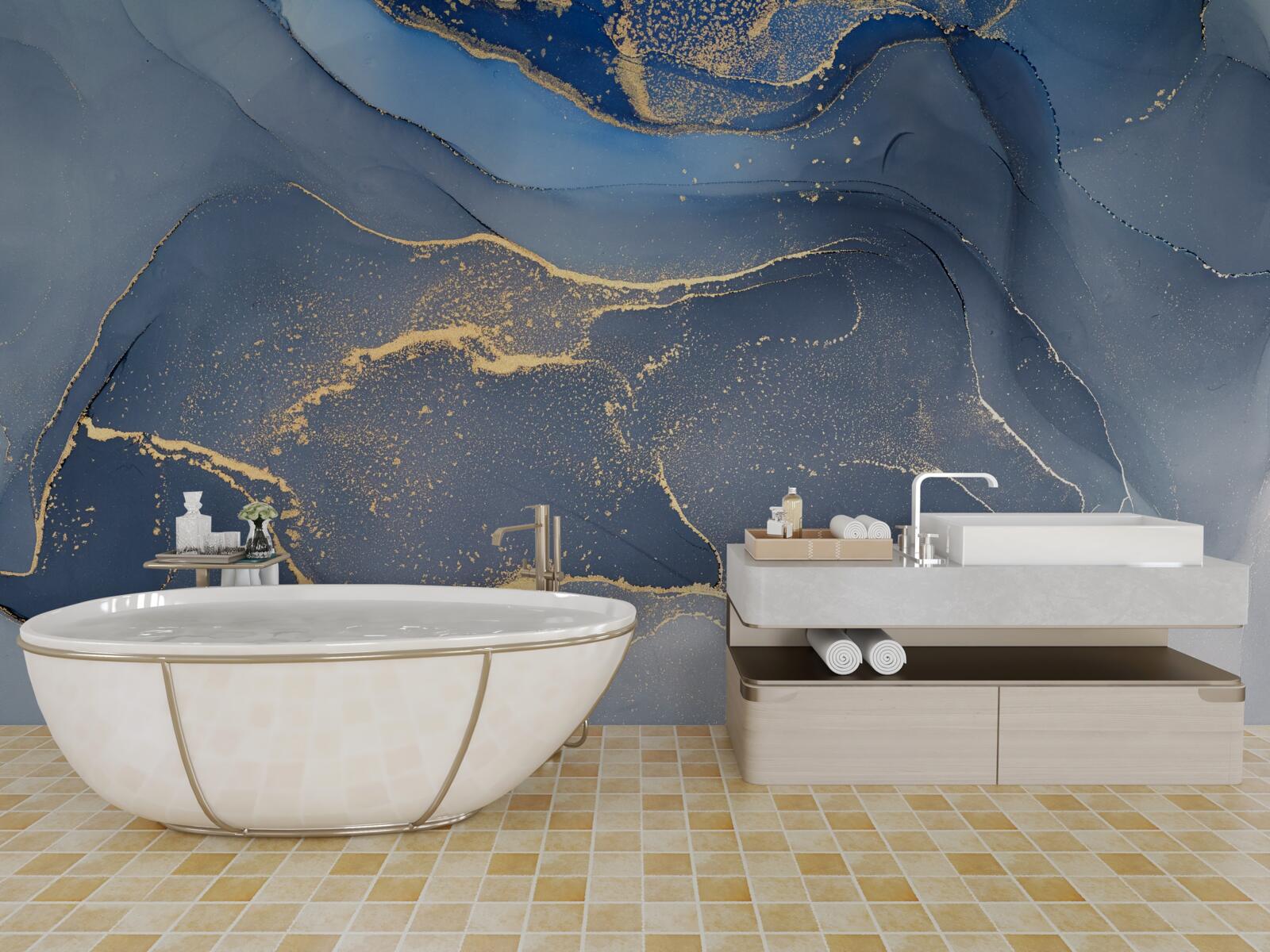 Фотошпалери сіро-блакитне кам'яне море