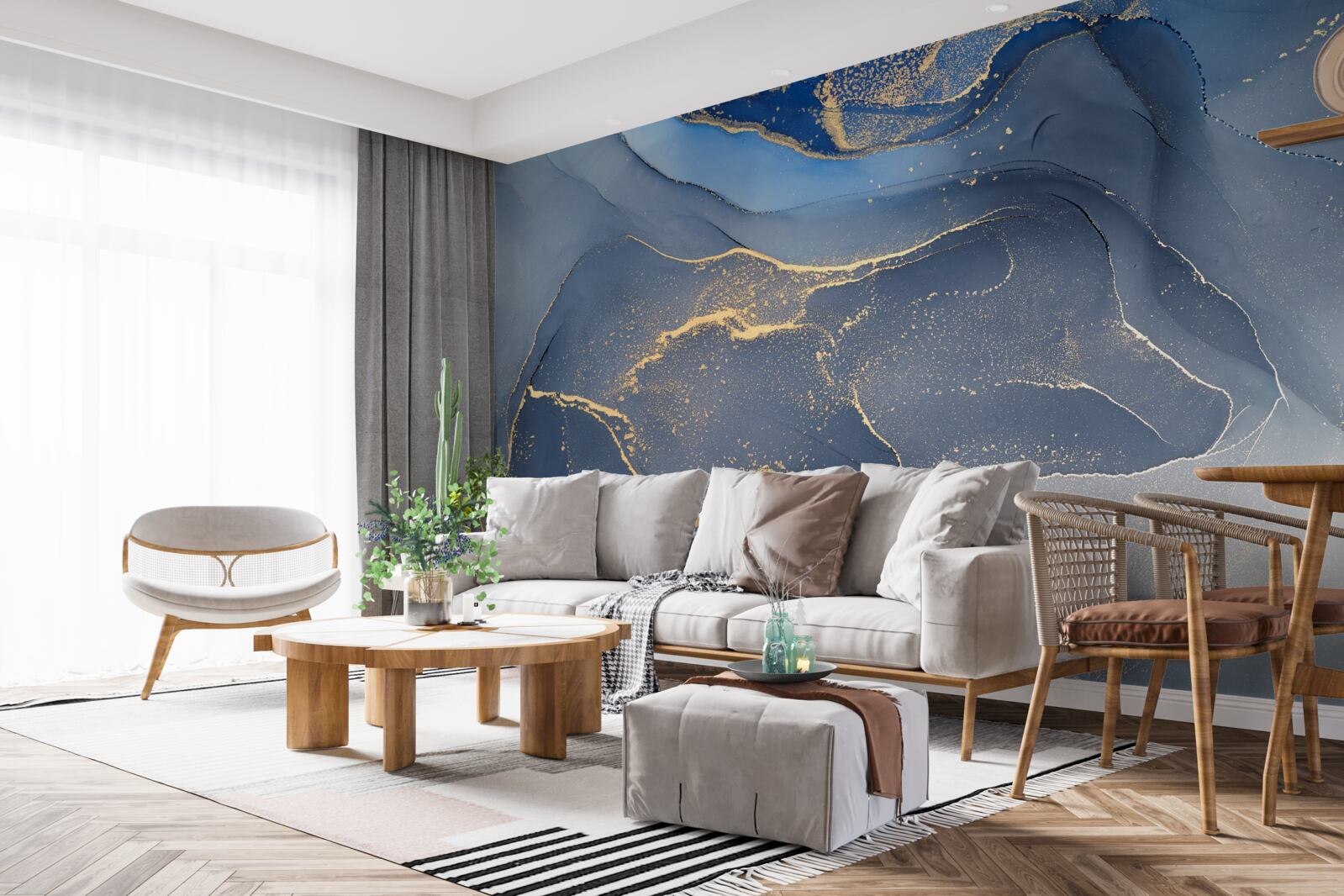 Фотошпалери сіро-блакитне кам'яне море