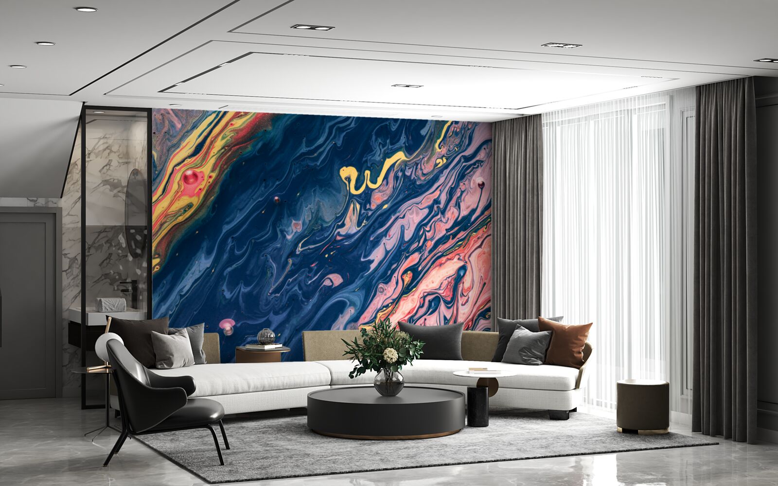 Фотошпалери сильні масляні плями