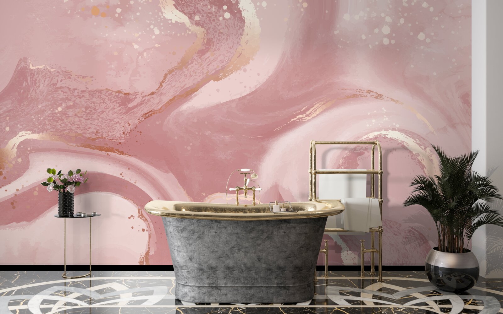 Фотошпалери неоднозначний, пильно-рожевий відтінок