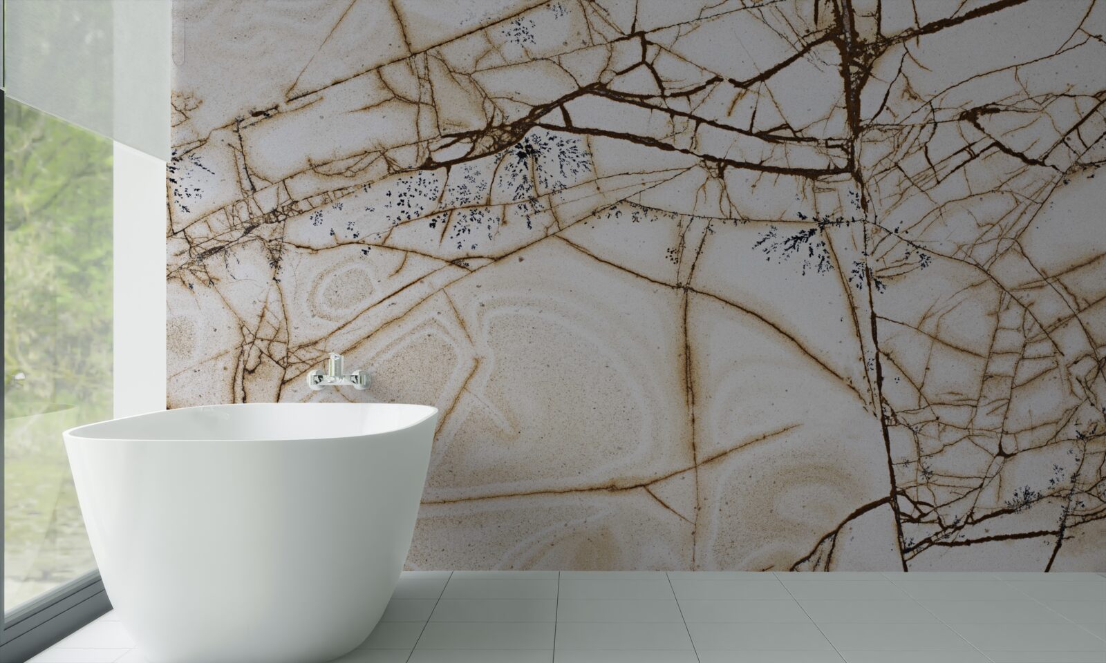 Фотошпалери тло з потрісканим світлим мармуром