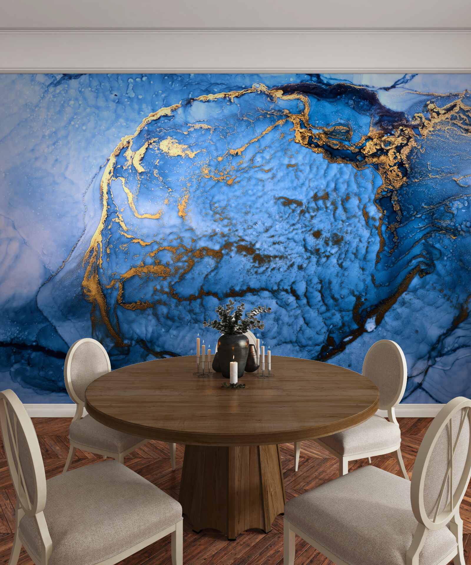 Фотошпалери золоті плями на синьому морі