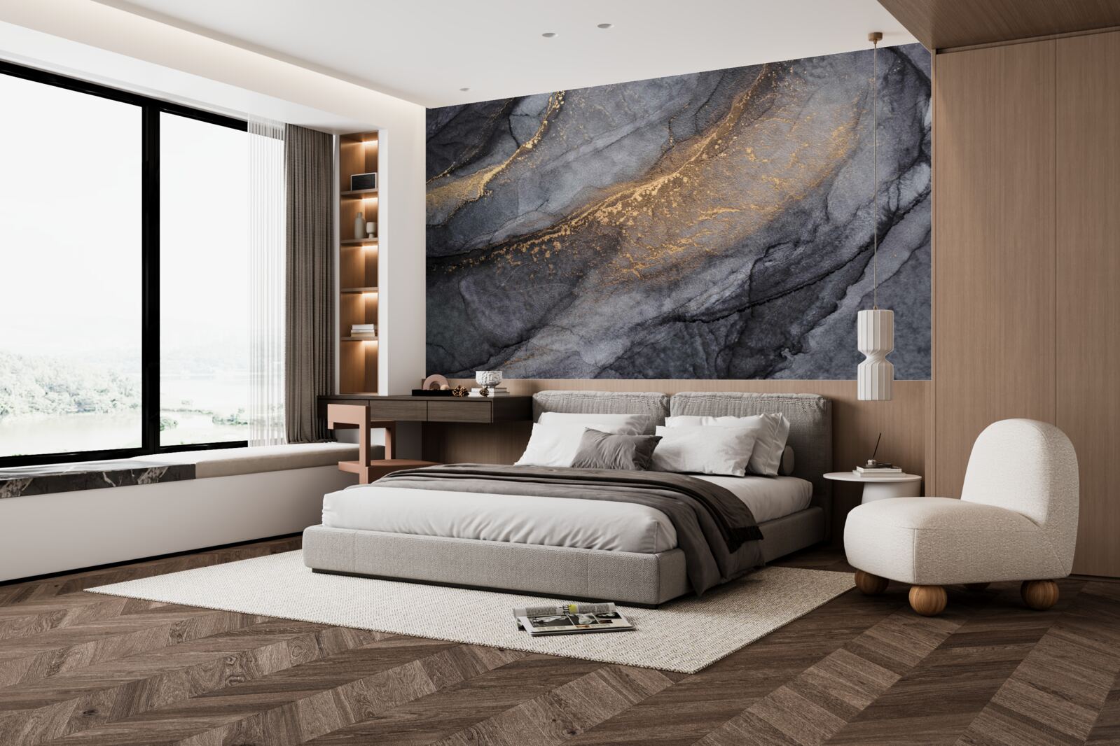 Фотошпалери ексклюзивний абстрактний мармур