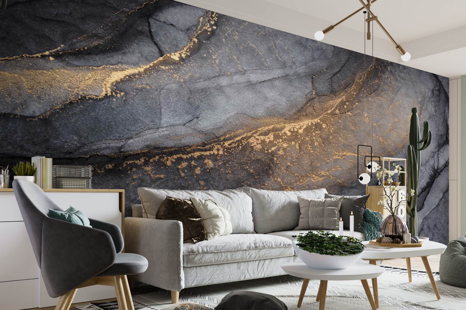 Фотошпалери ексклюзивний абстрактний мармур