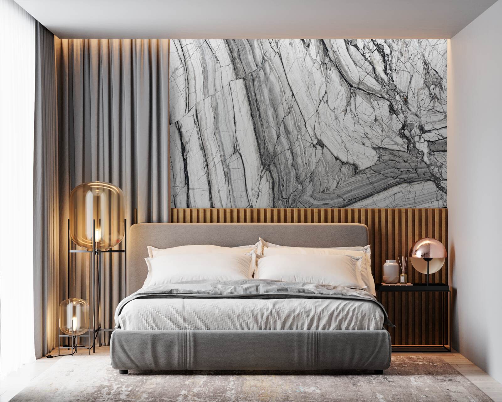 Фотошпалери композитний шпон з мармуру