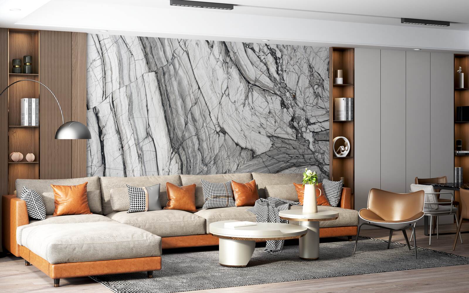 Фотошпалери композитний шпон з мармуру