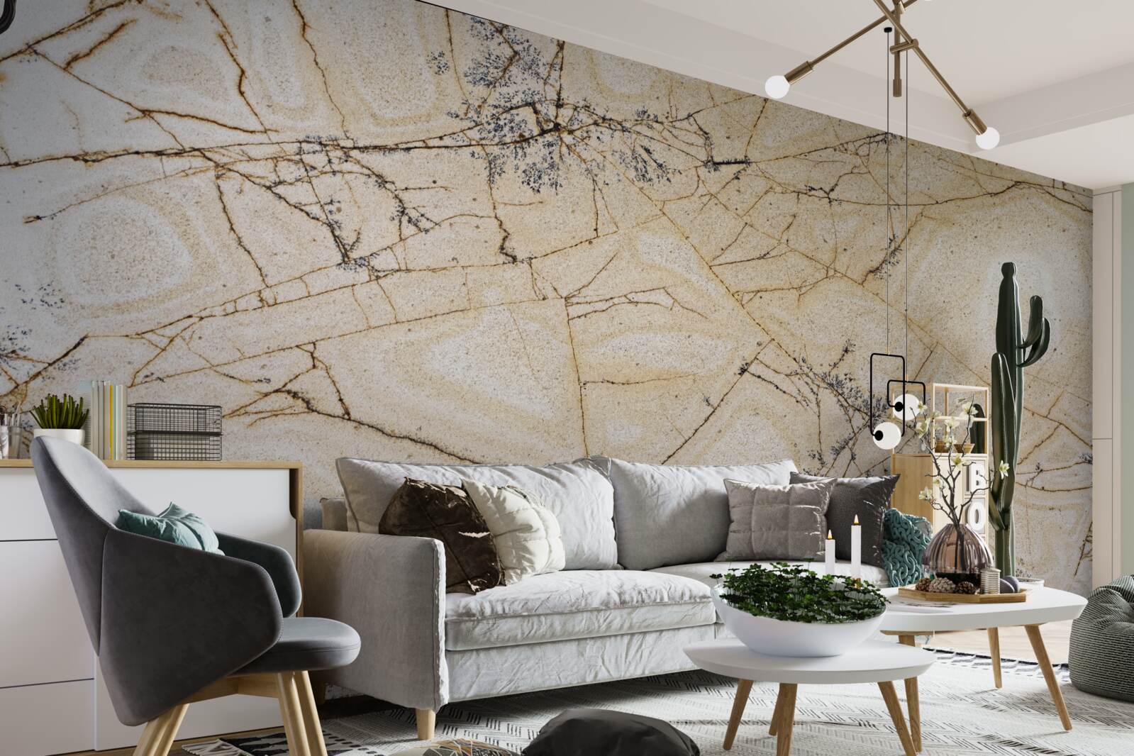 Фотошпалери краса світлого кварциту