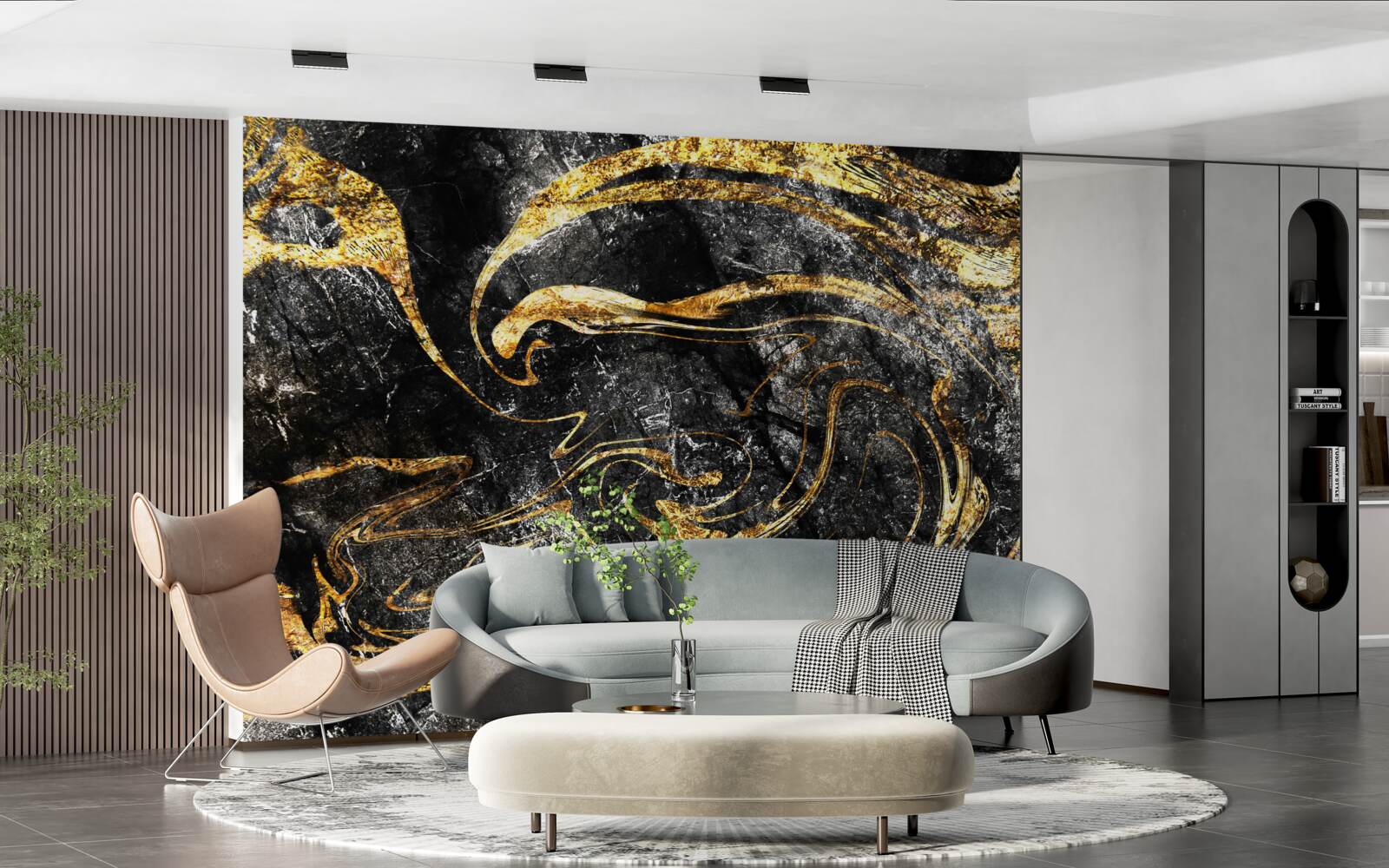 Фотошпалери текстура мармуру чорного золота відмінної якості