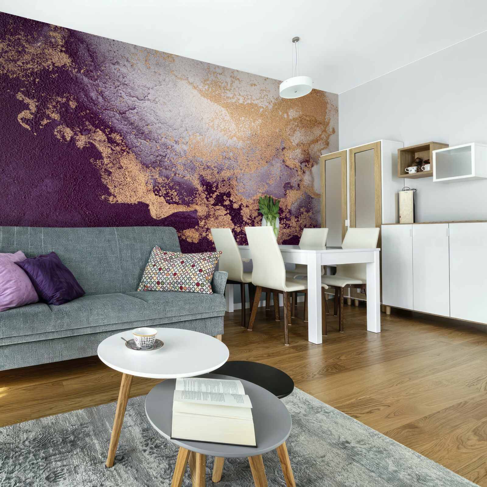 Фотошпалери золотисто-фіолетове зображення