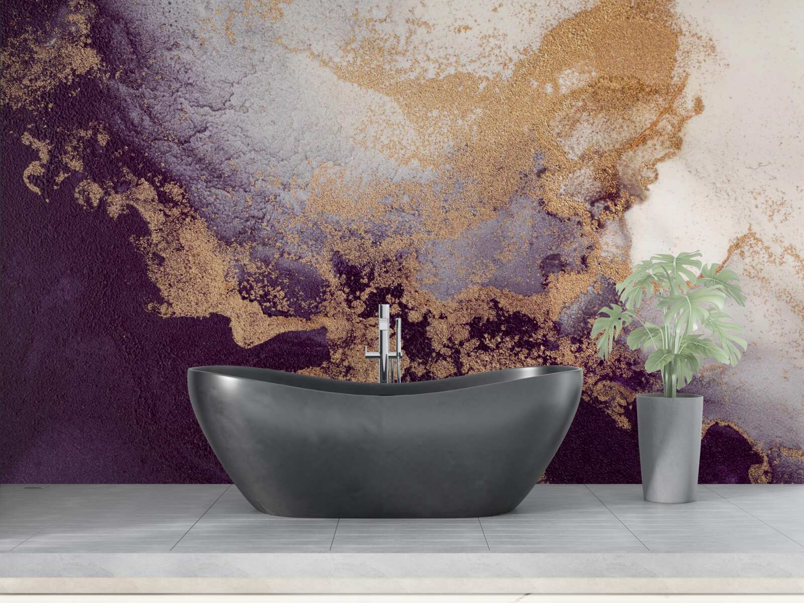 Фотошпалери золотисто-фіолетове зображення