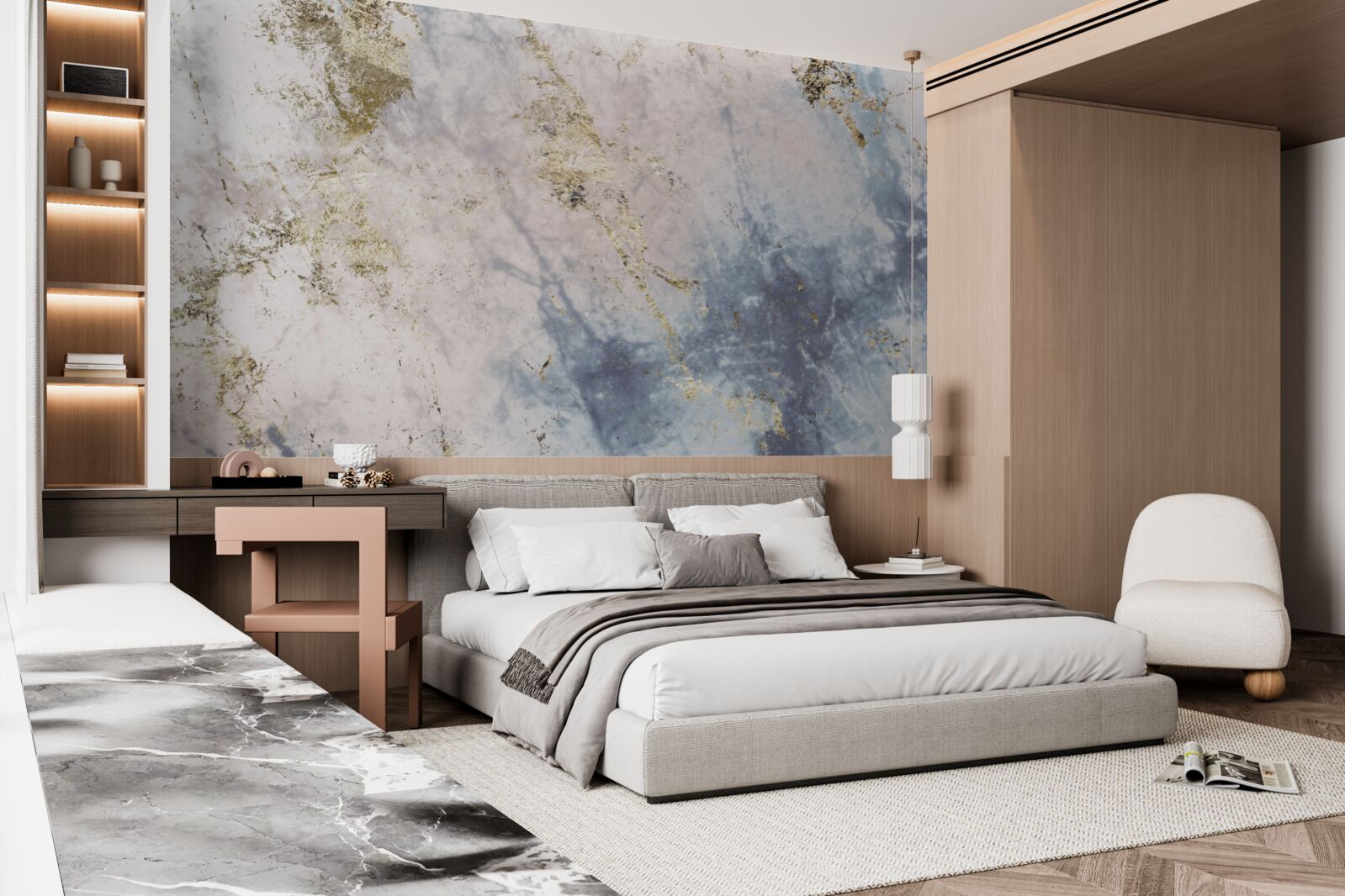 Фотошпалери гнучкий мармуровий камінь