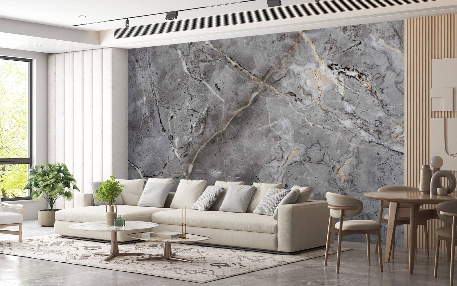 Фотошпалери сірий мармур грубої текстури