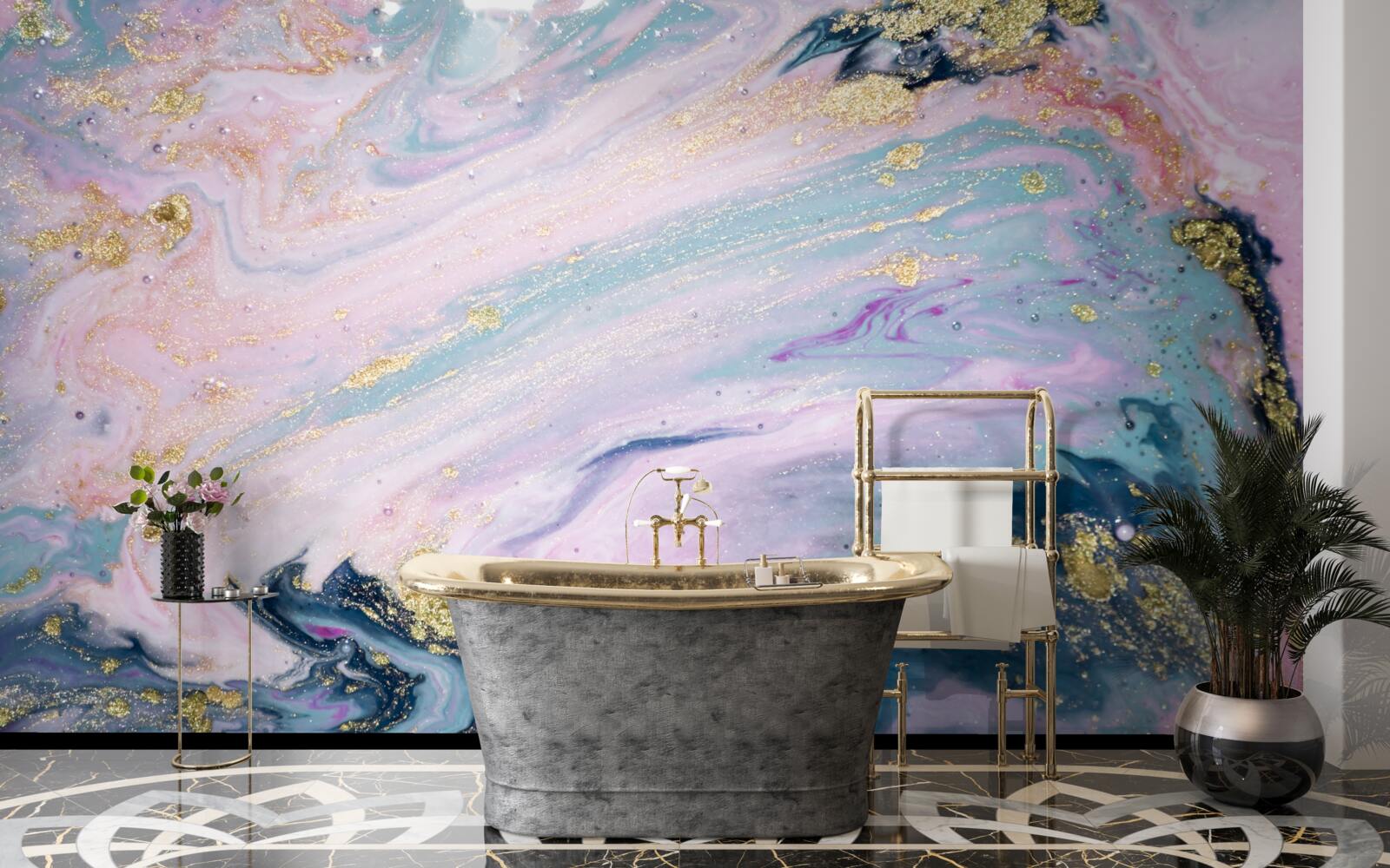 Фотошпалери різноманітні кольори вишуканого мармуру