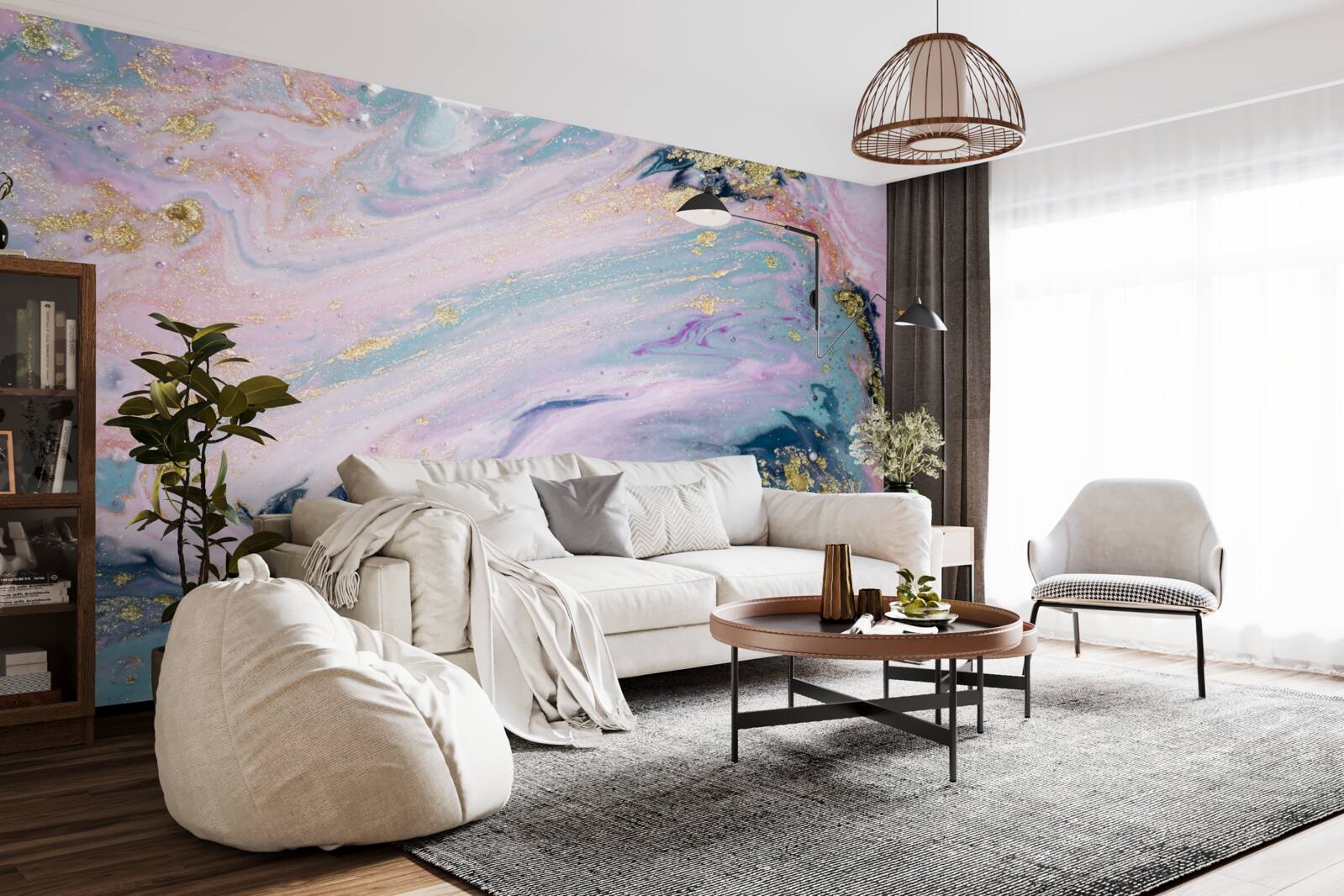 Фотошпалери різноманітні кольори вишуканого мармуру