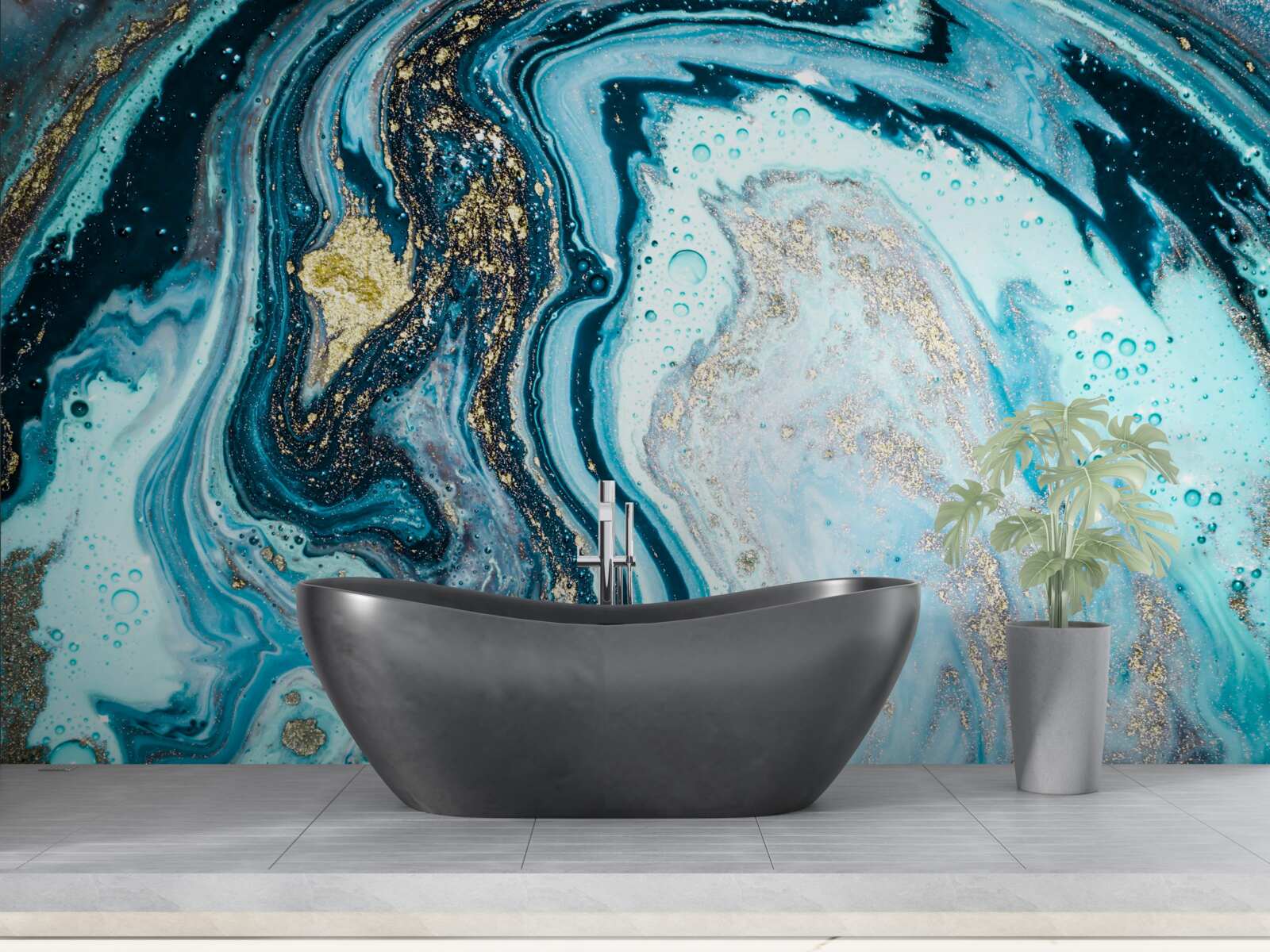 Фотошпалери імітація бірюзового каменю