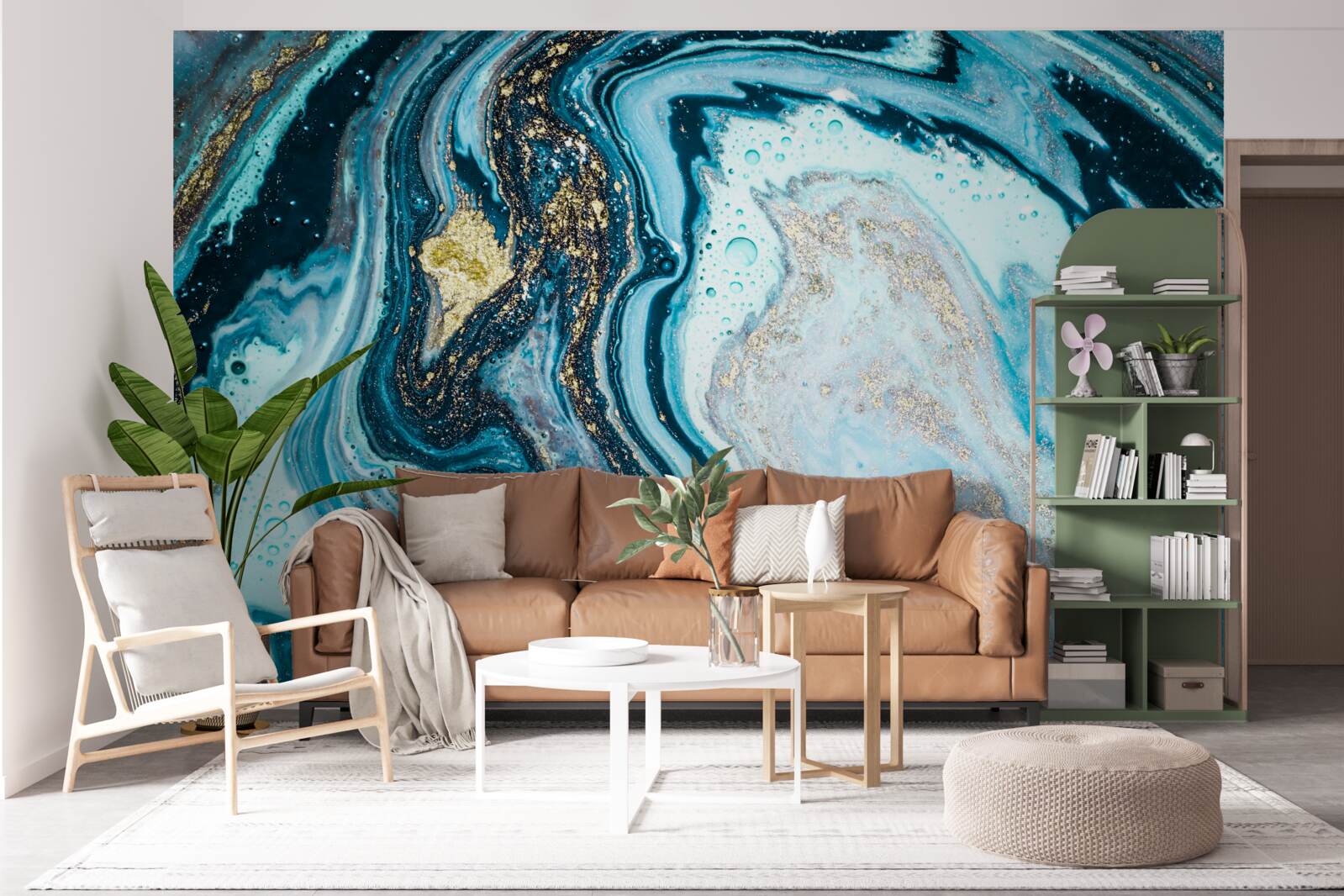 Фотошпалери імітація бірюзового каменю