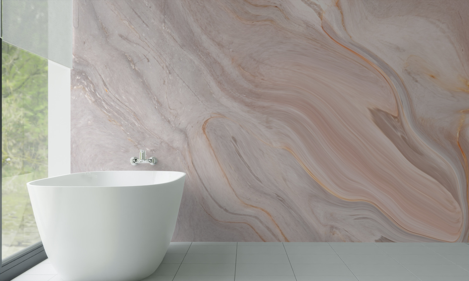 Фотошпалери м'який мармур в пудрових відтінках