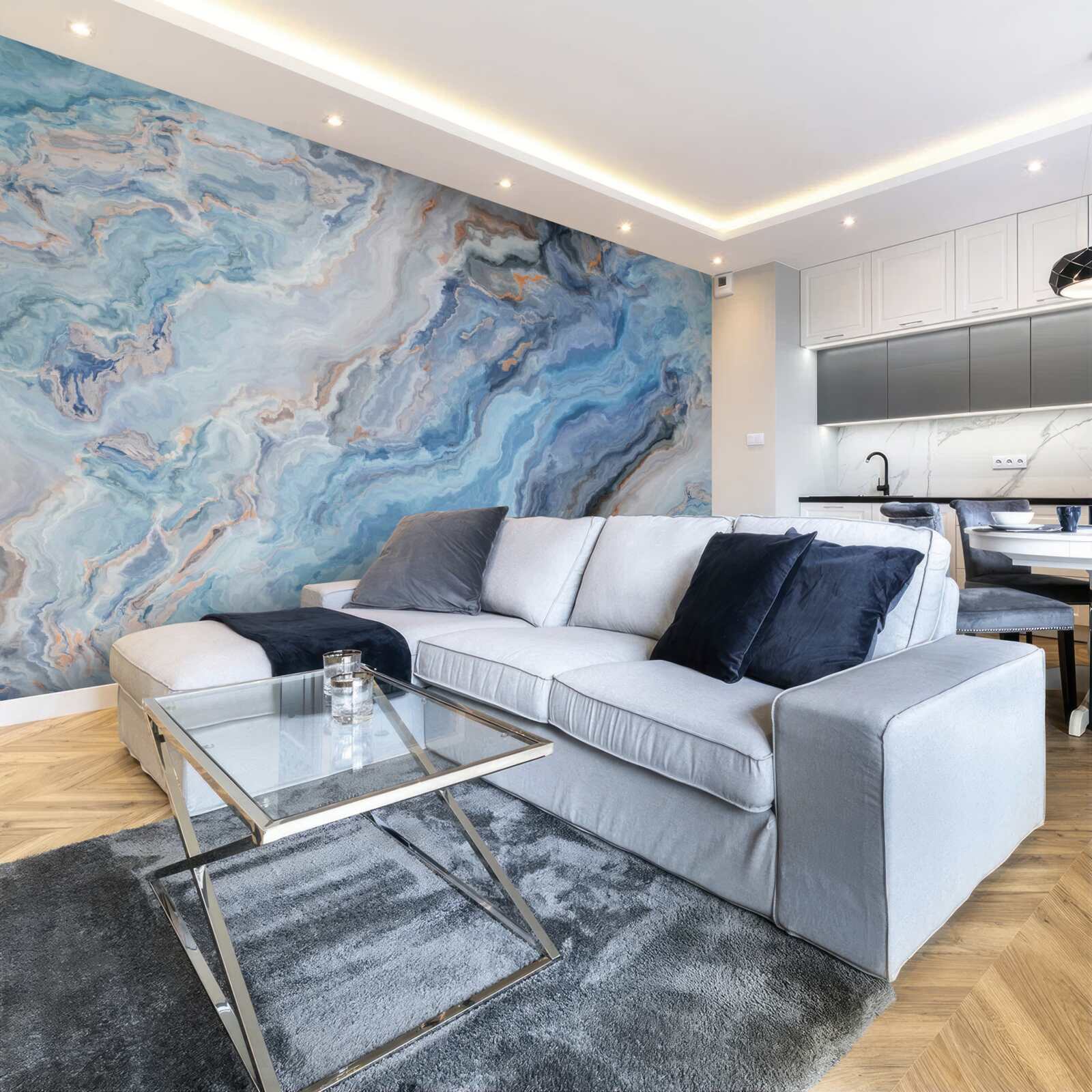 Фотошпалери мармурове тло з блакитним відтінком