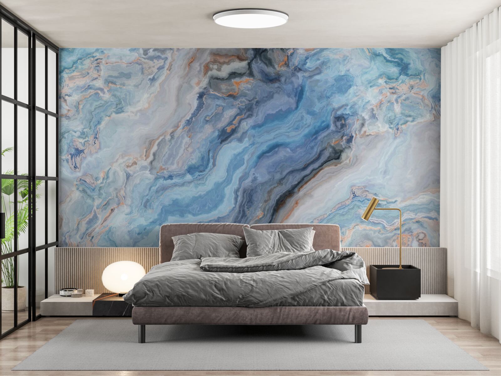 Фотошпалери мармурове тло з блакитним відтінком