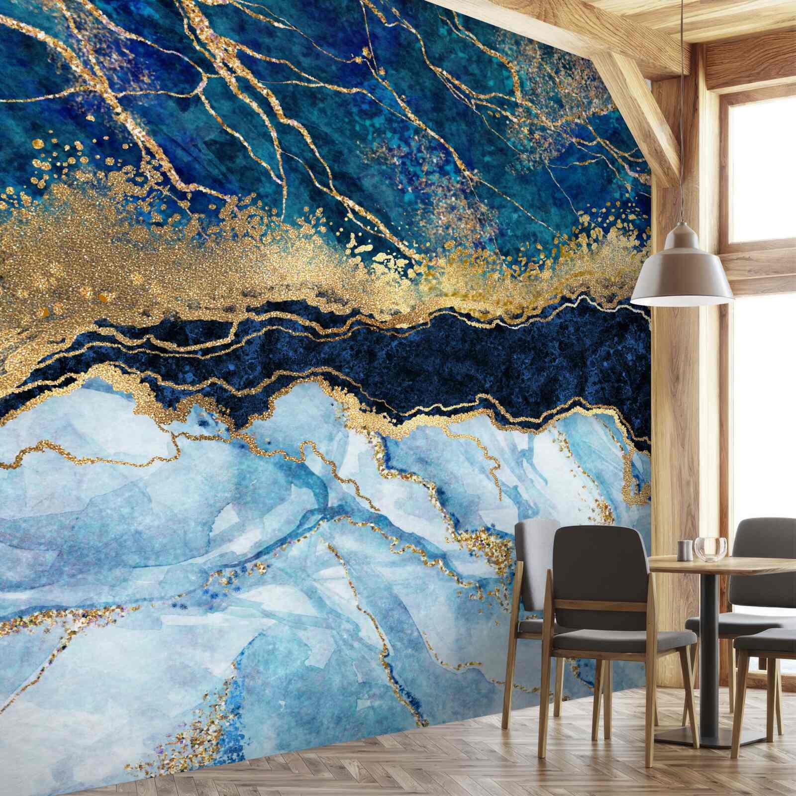 Фотошпалери синій мармуровий фон