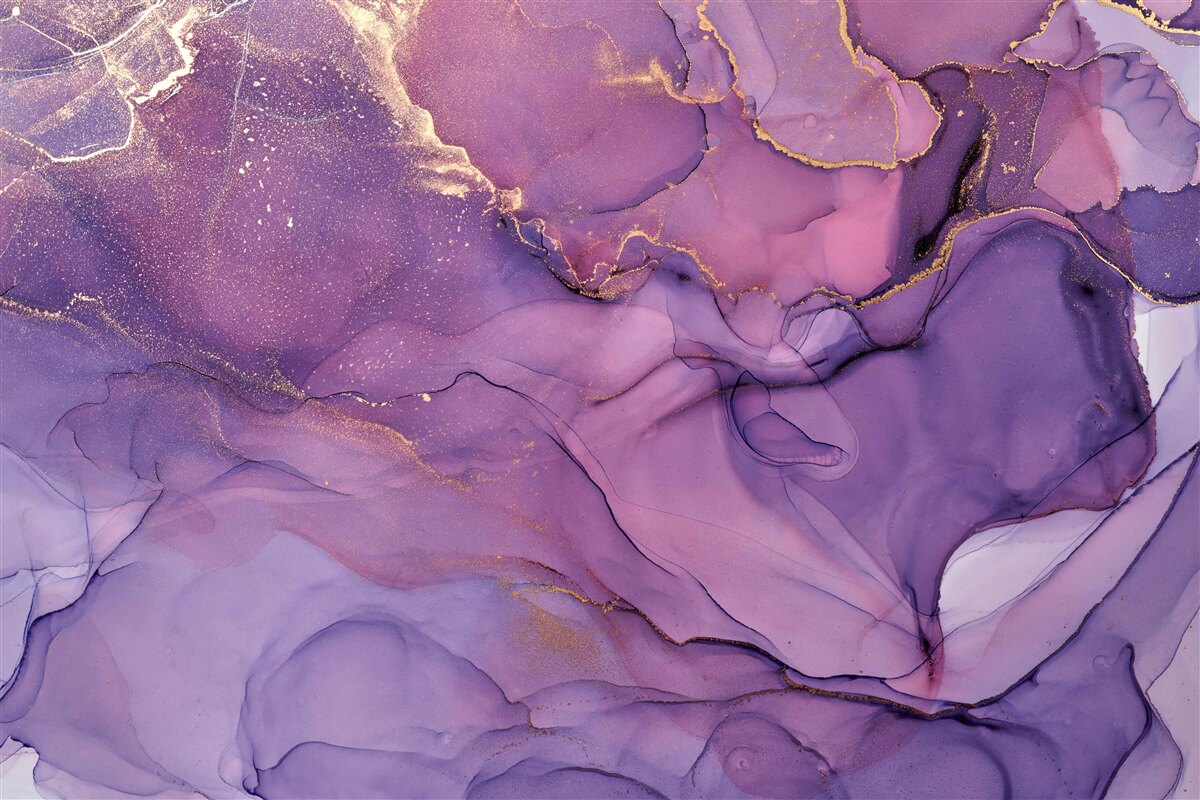 Фотошпалери бузковий мармуровий фон із золотими елементами