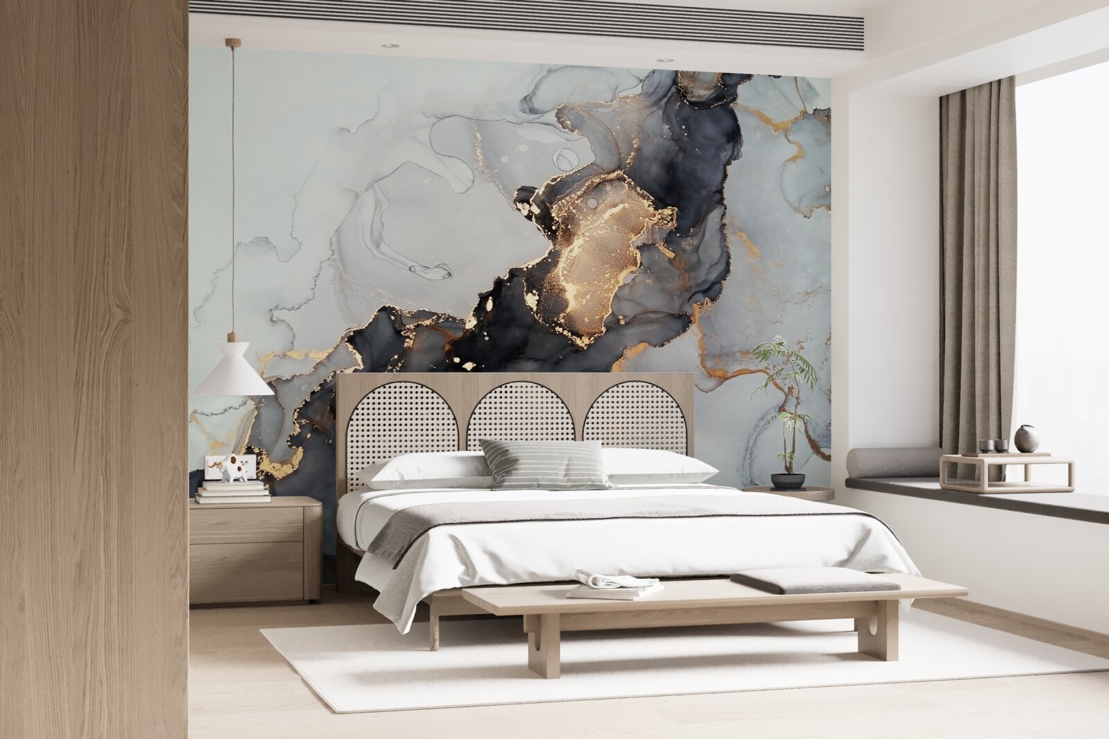 Фотошпалери елегантний сіро-чорний фон з розкішним виглядом