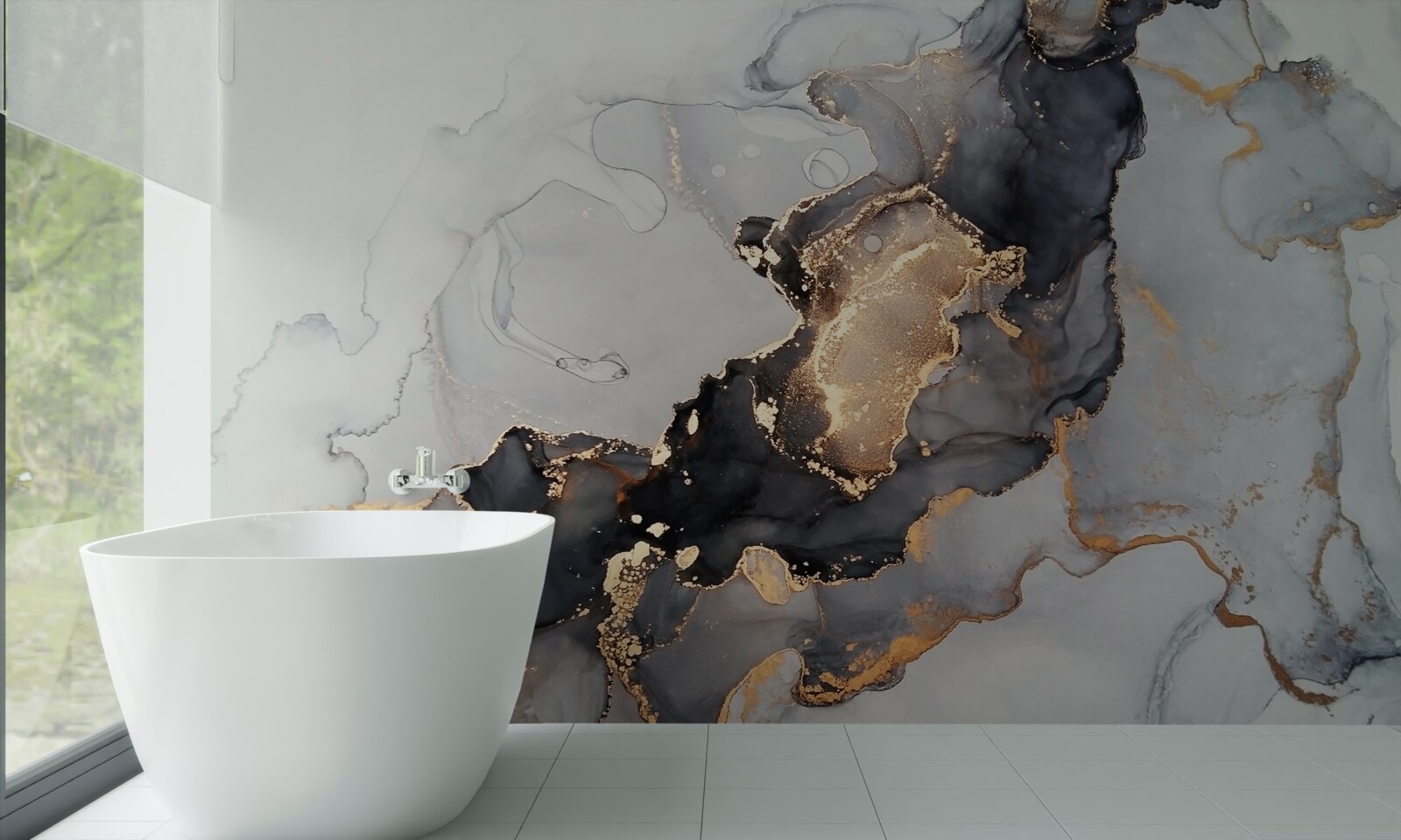 Фотошпалери елегантний сіро-чорний фон з розкішним виглядом